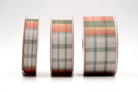 Pfirsich und Salbei Tartan Karobband_AI